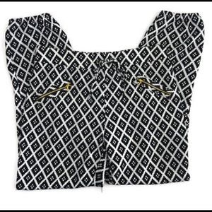 🖤BEBE Elastic Black & White Geometric pants.